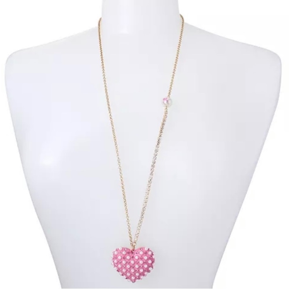 Betsey Johnson Heart ❤️ Pendant Long Necklace  Size OS - Picture 2 of 6